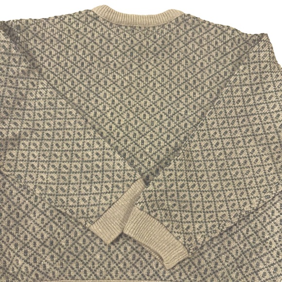 LL Bean Vintage Nordic mens Wool blend fisherman’s Birdseye chunky sweater XL - Picture 3 of 8